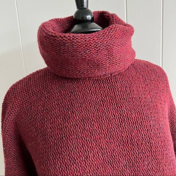 Vintage real wool chunky boho knit sweater by Ramsay of Dublin made - Picture 4 of 12